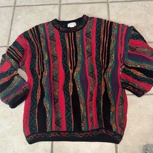 Tundra coogi lookALike VTG 3D beach wave sweater